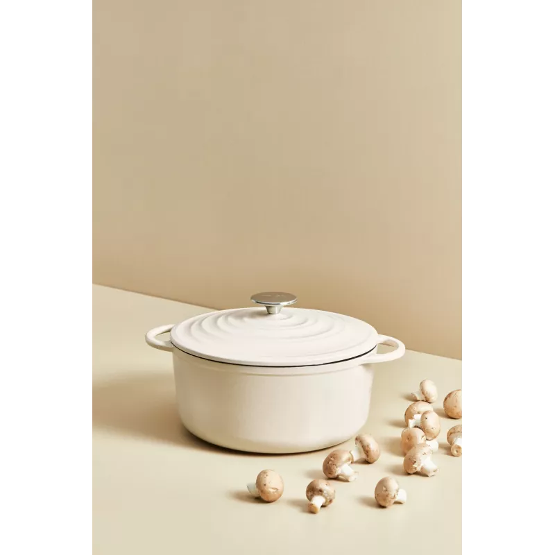 Tefal Gusseisen-Servierpfanne LOV E25972, rund 3,8 L, 28 cm, beige