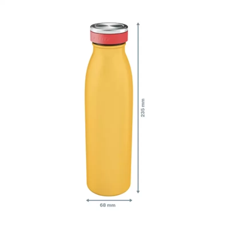 Leitz Cosy Isolierflasche 500 ml, Gelb, Edelstahl, 68 mm, 68 mm, 235 mm, 280 g