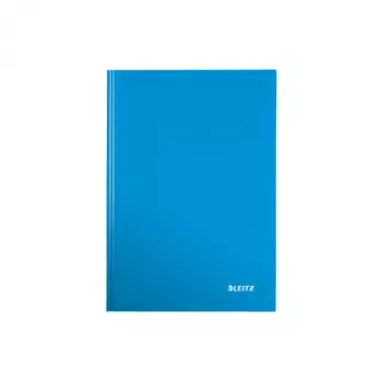 Leitz WOW Notizbuch A5 kariert mit Hardcover, Blau, A5, 80 Blatt, 80 g/m², kariertes Papier, Hardcover