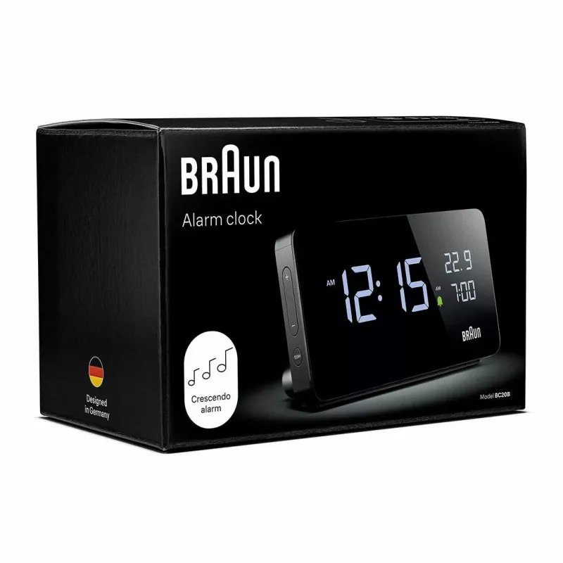 Braun BC20BEU Wand-/Tischuhr Digitaluhr Rechteckig Schwarz