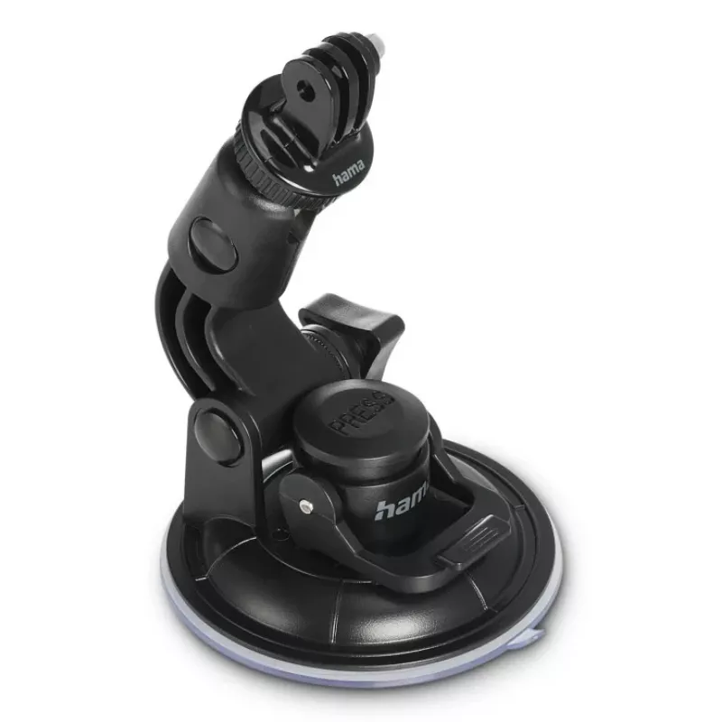 HAMA Saugnapfhalterung für Action-Cams Universal Auto-Stativ 3D Ø90 mm, max. Belastung 0,3 kg, Höhe 5–11 cm