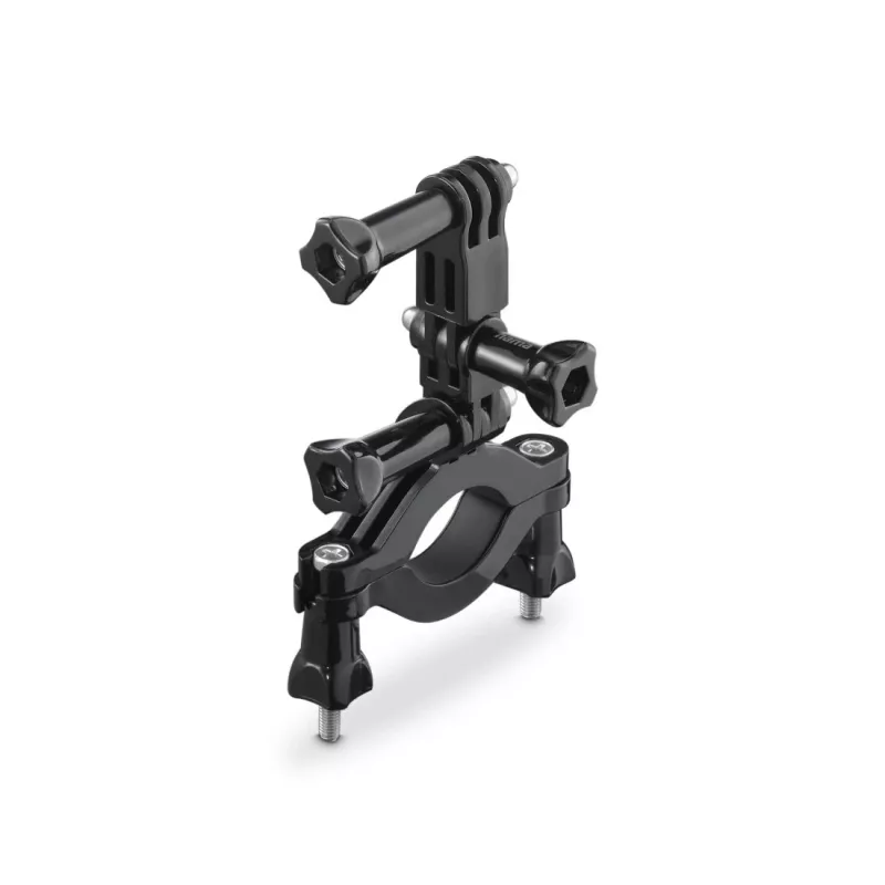HAMA Passive Halterung für Action-Kamera — Groß, Schwarz, für Fahrräder und Outdoor (geeignet für Rohre 2,5–6,2 cm)