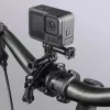 HAMA Passive Halterung für Action-Kamera — Groß, Schwarz, für Fahrräder und Outdoor (geeignet für Rohre 2,5–6,2 cm)