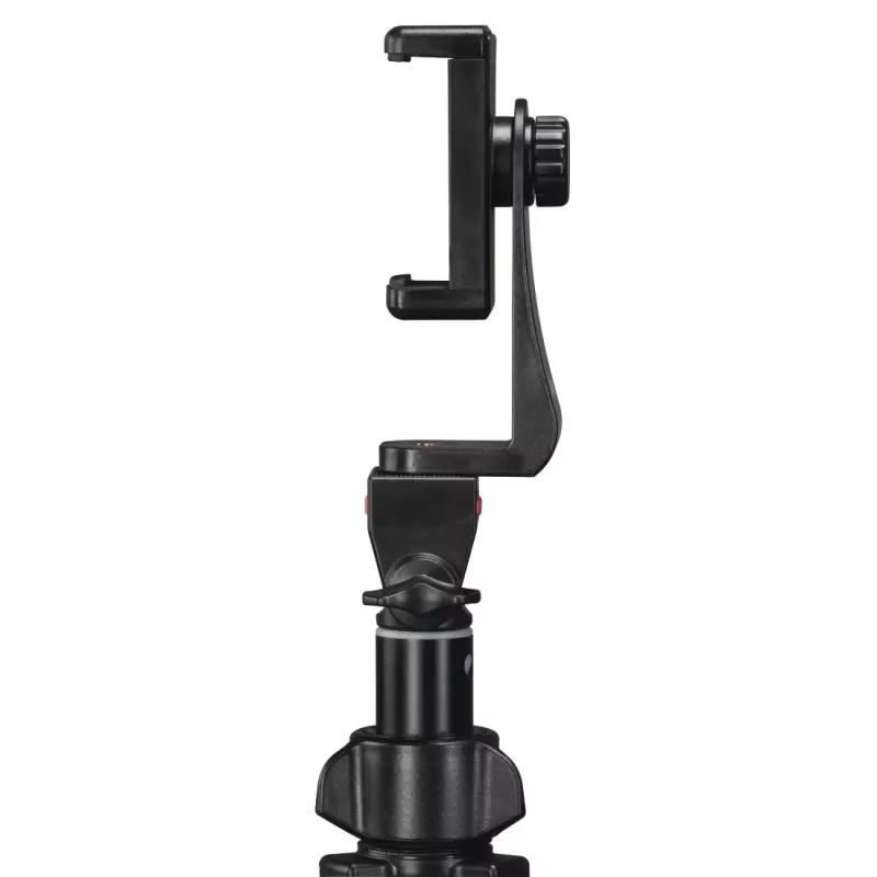 Stativ Hama Rotary Smartphone II für Smartphone und Digitalkamera, 3‑beinig, max. Traglast 1 kg, Höhe 41,5–150 cm, Schwarz