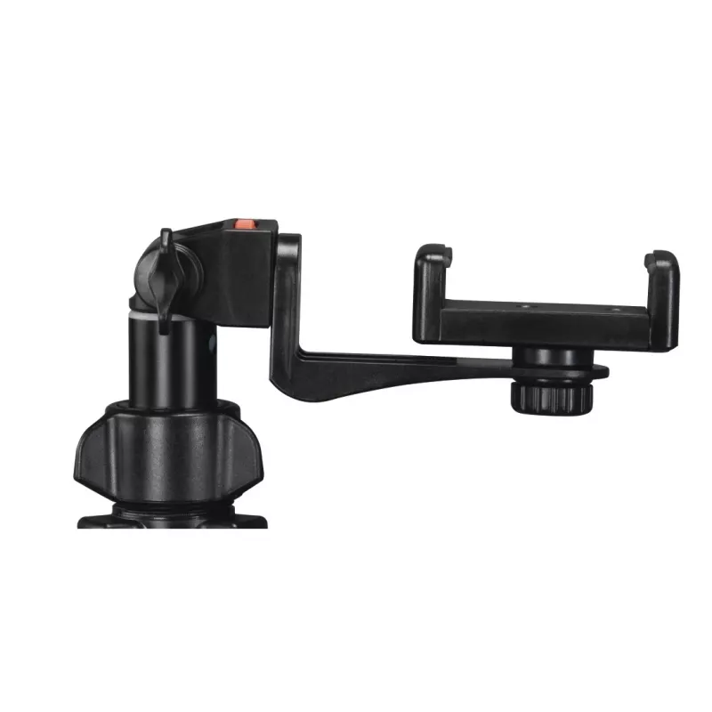 Stativ Hama Rotary Smartphone II für Smartphone und Digitalkamera, 3‑beinig, max. Traglast 1 kg, Höhe 41,5–150 cm, Schwarz