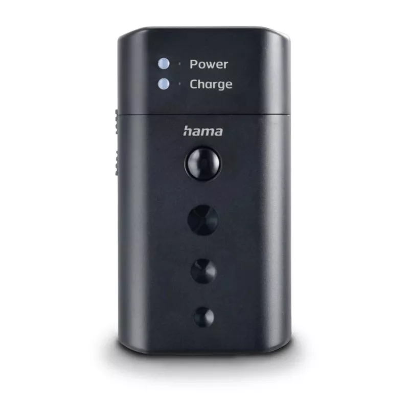 Akkuladegerät HAMA 00081390 für Digitalkamera-Akkus — USB, Li‑Ion und NiMH kompatibel, 5 V Eingang