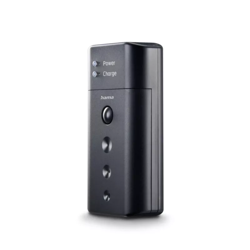 Akkuladegerät HAMA 00081390 für Digitalkamera-Akkus — USB, Li‑Ion und NiMH kompatibel, 5 V Eingang