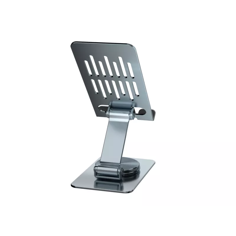 Faltbarer schwenkbarer Telefonständer CONCEPTRONIC THANA08G, 360° drehbare Basis, höhenverstellbar, Silber