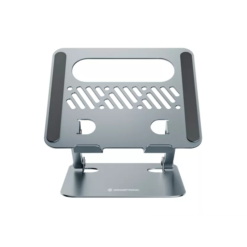 Laptopständer CONCEPTRONIC THANA10G — faltbar aus Aluminium, höhenverstellbar, grau, 240×220×50 mm