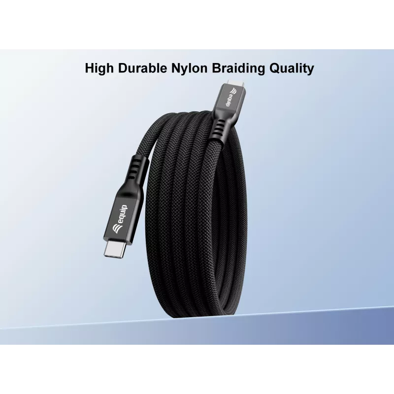 USB4 Gen 4x2 C‑auf‑C‑Kabel EQUIP 1,2 m, 80 Gbit/s, PD240W, 8K@60Hz, Schwarz