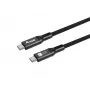USB4 Gen4x2 C‑zu‑C Kabel EQUIP 2 m, 80 Gbit/s, PD 240 W, 8K@60Hz, Schwarz