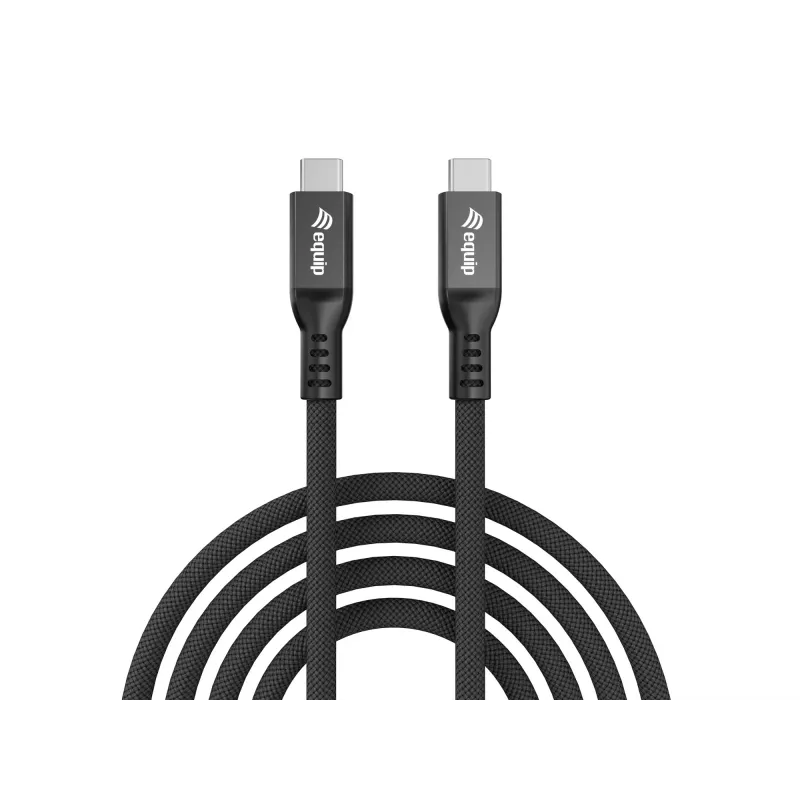 USB4 Gen4x2 C‑zu‑C Kabel EQUIP 2 m, 80 Gbit/s, PD 240 W, 8K@60Hz, Schwarz