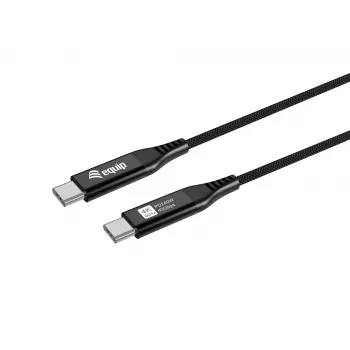 Equip USB 4 Ultra schlank C-zu-C-Kabel, 1,2 m, PD240W, 4K/60Hz, 40 Gbps, Schwarz