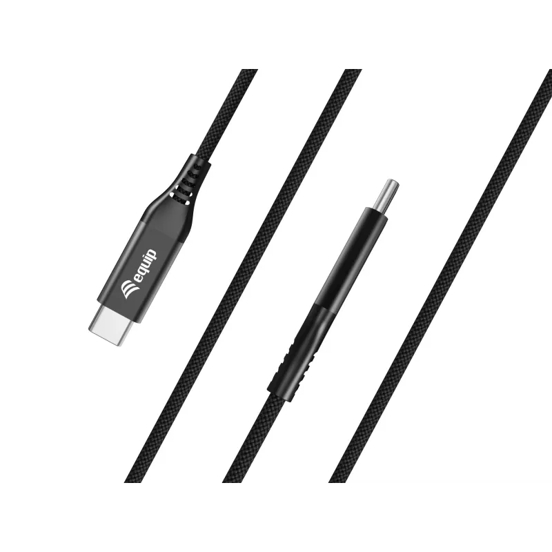 Equip USB 4 Ultra schlank C-zu-C-Kabel, 1,2 m, PD240W, 4K/60Hz, 40 Gbps, Schwarz