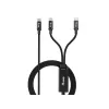 USB-C auf 2x USB-C Y-Ladekabel EQUIP 1,5 m PD 140 W, USB 2.0, Schwarz