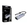 USB-C-zu-Gigabit-Netzwerkadapter mit 3-Port-USB-Hub CONCEPTRONIC ABBY25G — USB 3.2 Gen 1, 1 Gbit/s Ethernet, 3x USB-A, Aluminium, grau