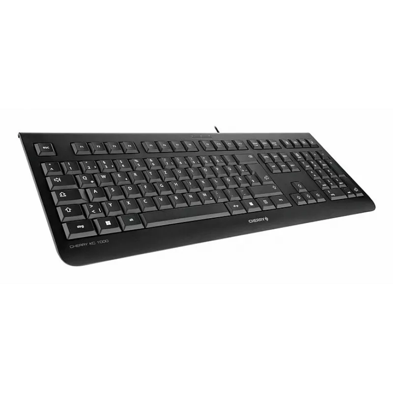 Kabelgebundene Full-Size-USB-Tastatur Cherry KC 1000 QWERTY Portugiesisch Schwarz