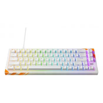 Mechanische Gaming-Tastatur Cherry K5 Pro TMR Compact 65% QWERTY US, kabelgebunden USB, RGB, Orange/Weiß