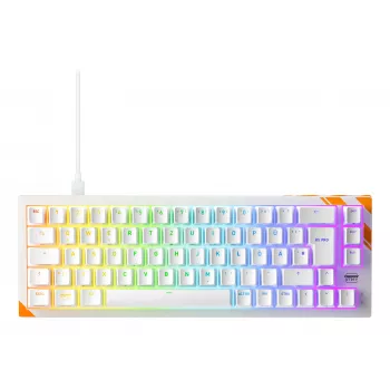 Mechanische Gaming-Tastatur Cherry K5 Pro TMR Compact – 65 % kabelgebundenes USB, QWERTZ, RGB, Orange/Weiß