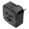 Hama 00223460 Netzstecker-Adapter Typ E/F Hybrid Universal Schwarz