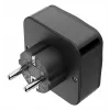 Hama 00223460 Netzstecker-Adapter Typ E/F Hybrid Universal Schwarz