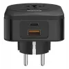 Hama 00223460 Netzstecker-Adapter Typ E/F Hybrid Universal Schwarz