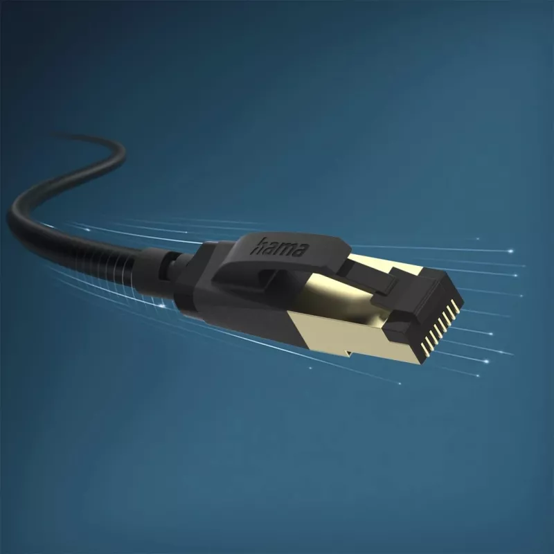 Hama 00202000 Netzwerkkabel Schwarz 0,5 m Cat8 S/FTP (S-STP)
