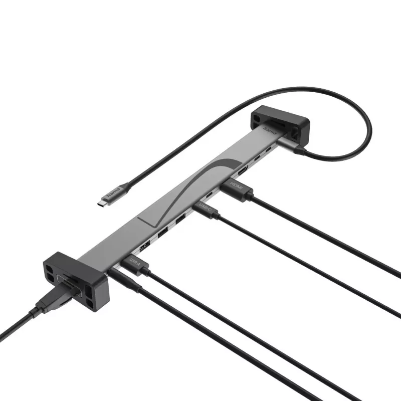Hama 00200149 Laptop-Dock/Port-Replikator Docking Schwarz, Grau