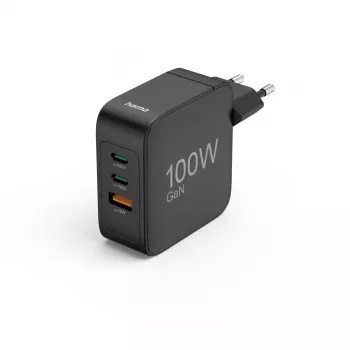 Hama 00201962 mobiles Ladegerät Universal Schwarz AC Schnellladung Innenbereich