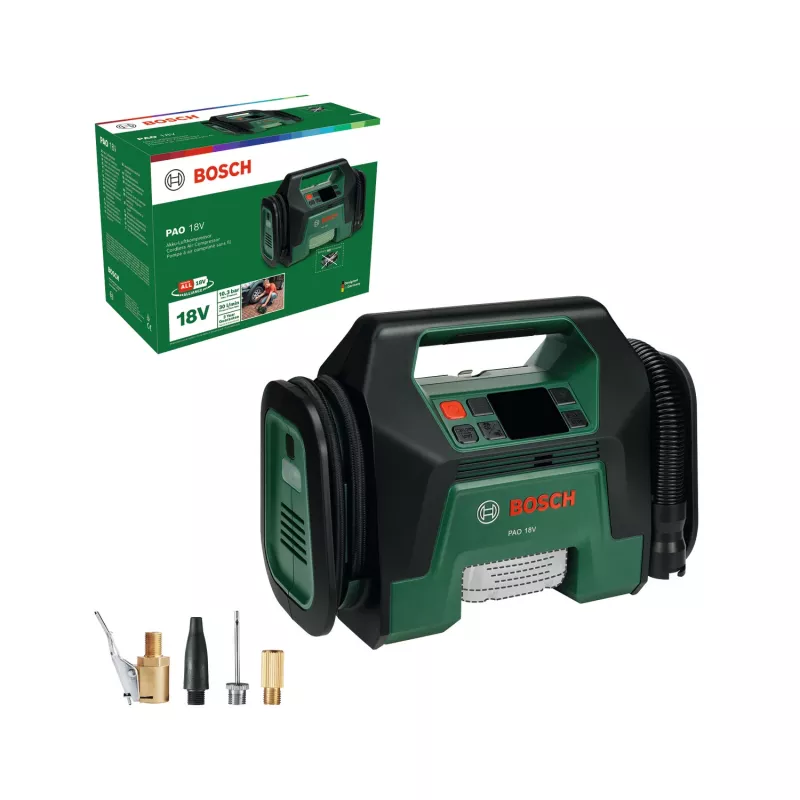 Bosch PAO 18V (Bare tool, Karton), Universal, 10 bar, 30 l/min, Grün, Kunststoff, Batteriebetrieben