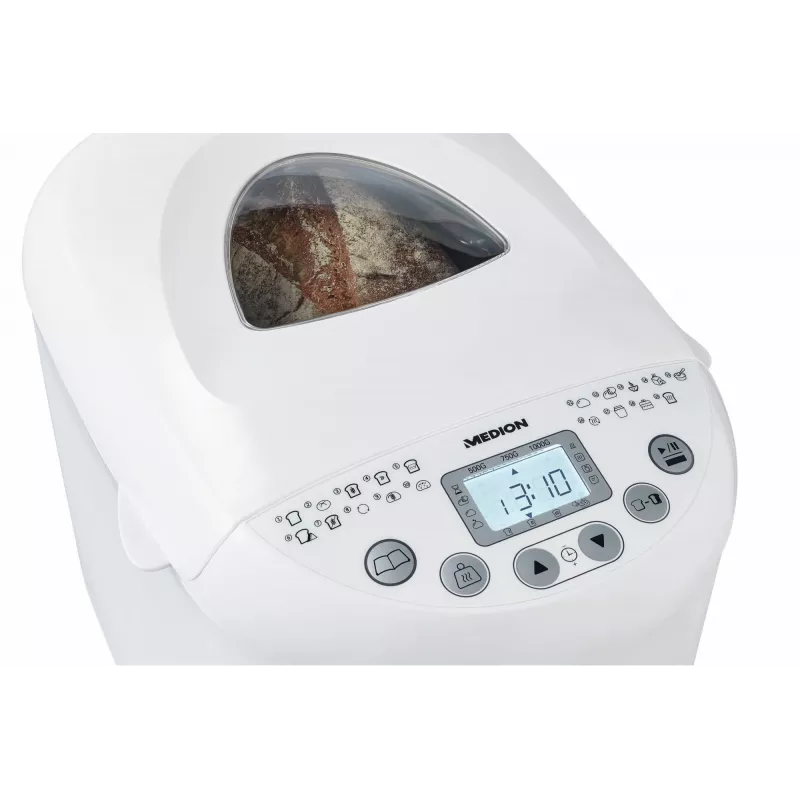 Brotbackautomat MEDION MD 11011 550 W Weiß 1 kg Digitaler Timer