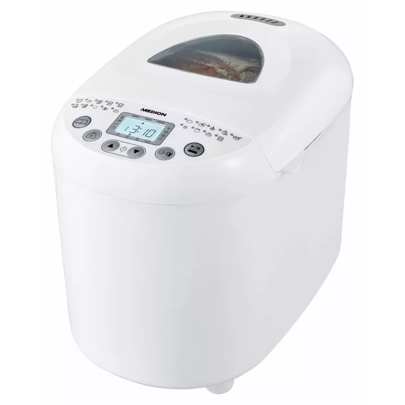 Brotbackautomat MEDION MD 11011 550 W Weiß 1 kg Digitaler Timer