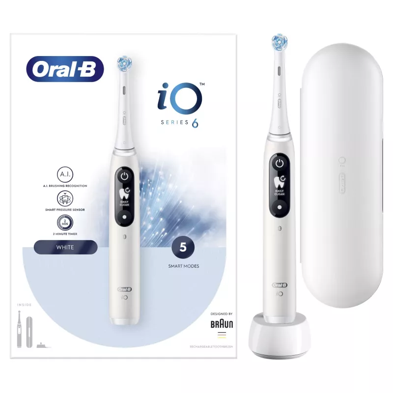 Oral-B iO 80351523 elektrische Zahnbürste Erwachsene Vibrationszahnbürste Schwarz, Blau
