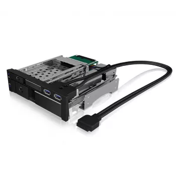 ICY BOX IB-174SSK-U 13.3 cm (5.25 Zoll) Speicherlaufwerkträger Schwarz