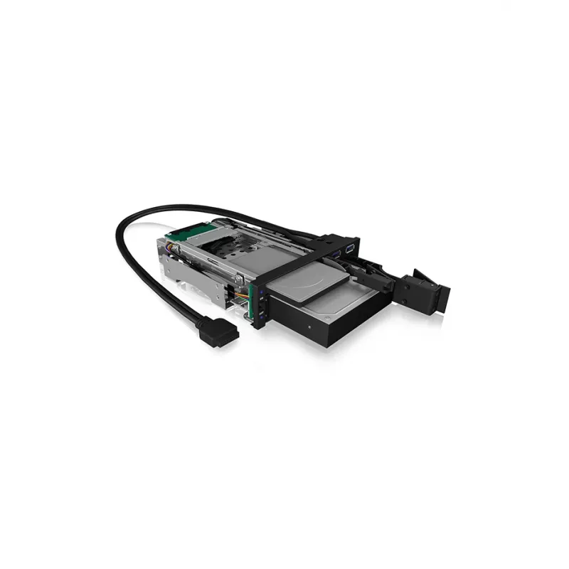 ICY BOX IB-174SSK-U 13.3 cm (5.25 Zoll) Speicherlaufwerkträger Schwarz
