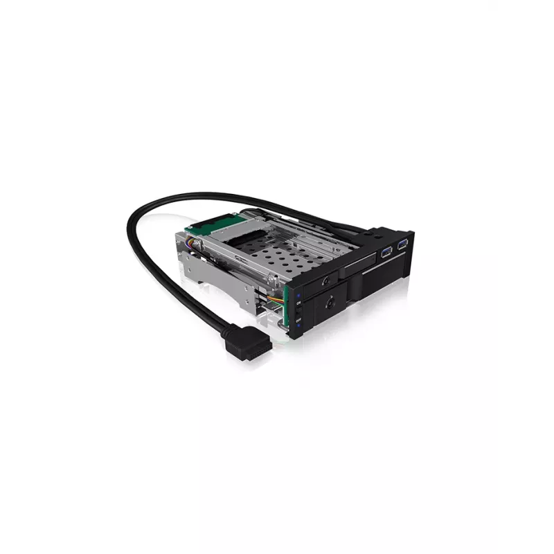 ICY BOX IB-174SSK-U 13.3 cm (5.25 Zoll) Speicherlaufwerkträger Schwarz