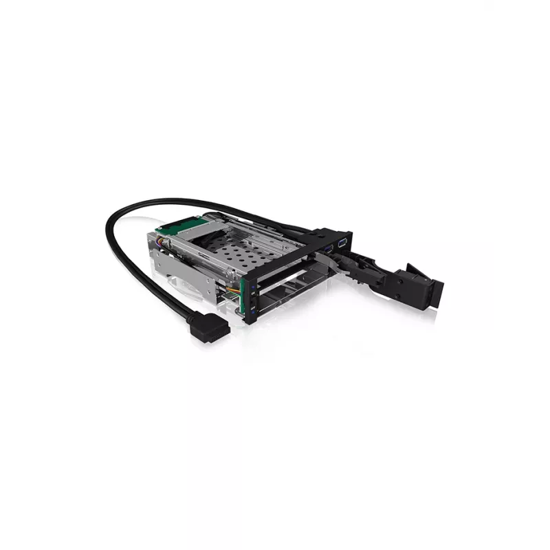 ICY BOX IB-174SSK-U 13.3 cm (5.25 Zoll) Speicherlaufwerkträger Schwarz