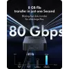 ICY BOX Diamond Case 1980 M.2 NVMe SSD-Gehäuse mit Thunderbolt 5-Technologie und einer Übertragungsgeschwindigkeit von bis zu 80 Gbit/s