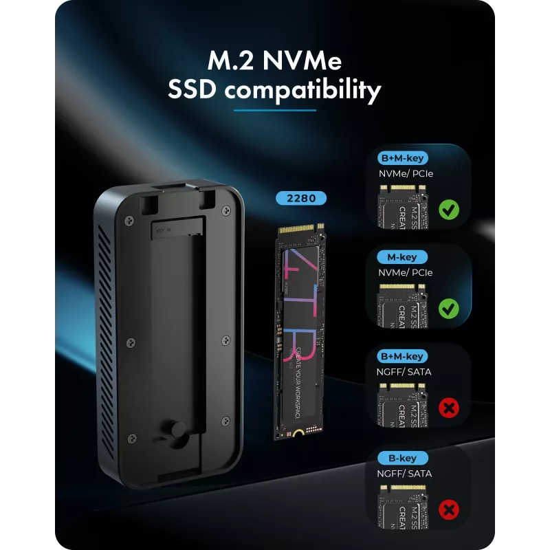 ICY BOX Diamond Case 1980 M.2 NVMe SSD-Gehäuse mit Thunderbolt 5-Technologie und einer Übertragungsgeschwindigkeit von bis zu 80 Gbit/s