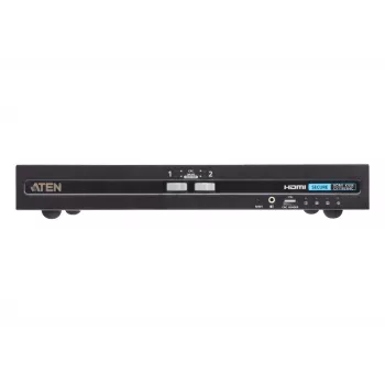 ATEN 2-Port USB HDMI Secure KVM-Switch mit CAC, 4K UHD 3840x2160@60Hz, USB-Tastatur/Maus, Metallgehäuse