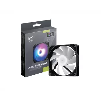 Gehäuselüfter MSI MAG F120 ARGB — 120 mm, 1300 U/min, hydraulisches Lager, schwarz