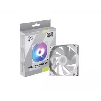 Computer case fan MSI MAG F120 ARGB WHITE — 120 mm, 1300 RPM, Hydrauliklager