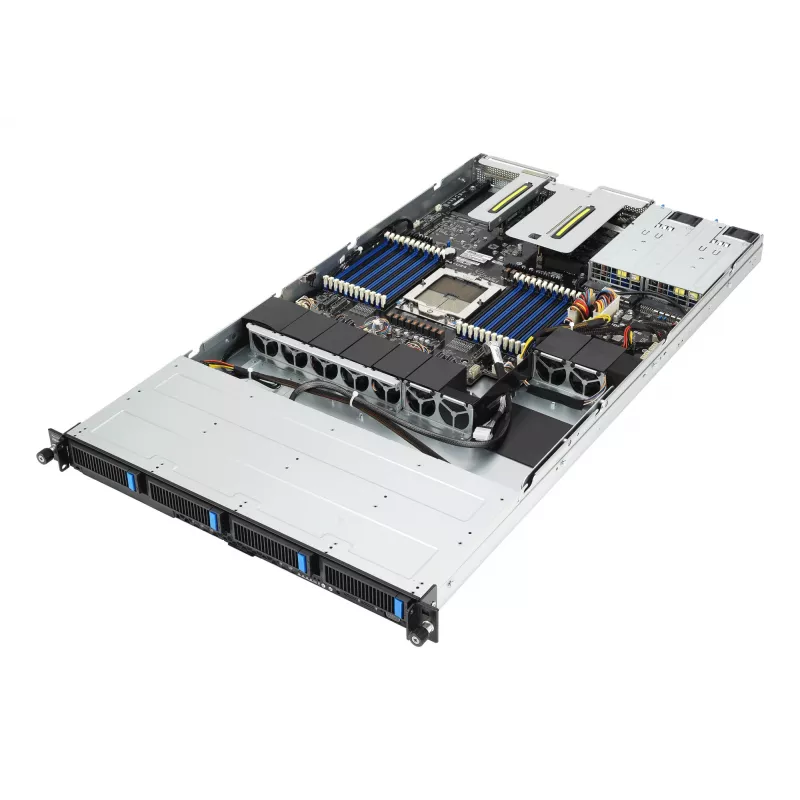 ASUS RS501A-E12-RS4 LGA 6096 Rack (1U) Schwarz, Silber