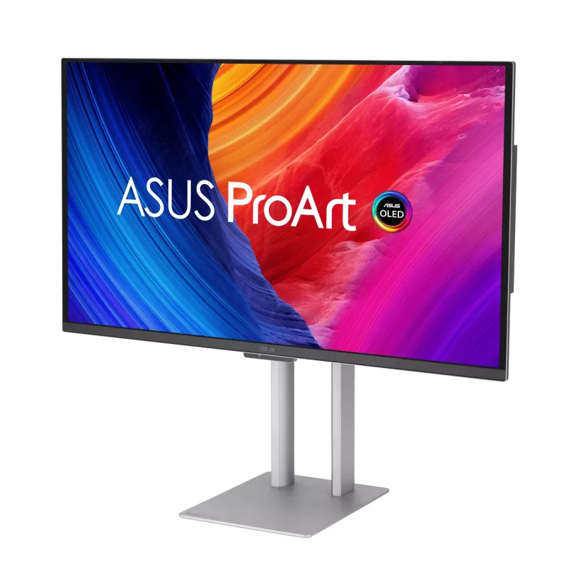 ASUS ProArt PA27UCDMR Computermonitor 67,3 cm (26,5 Zoll) 3840×2160 4K OLED Silber, 0,1 ms, USB 3.2 Gen 2, Lautsprecher, VESA