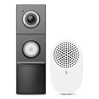 TP-Link Tapo Video Doorbell Camera 1 × D235, 1 × D100C, Schwarz, Weiß, IP66, 130°, IR, Wand, CE, RoHS, RCM,R-NZ,FCC, EAC, Triman, UKCA