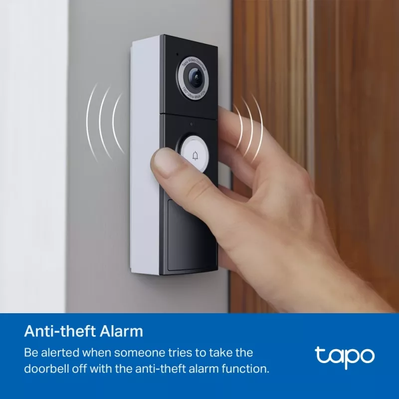 TP-Link Tapo Video Doorbell Camera 1 × D235, 1 × D100C, Schwarz, Weiß, IP66, 130°, IR, Wand, CE, RoHS, RCM,R-NZ,FCC, EAC, Triman, UKCA