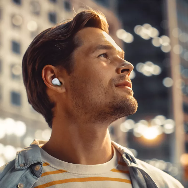 JVC Active Noise Cancelling TWS Weiß, True Wireless Stereo (TWS), 20 - 20000 Hz, Anrufe/Musik, 10,1 g, Headset, Weiß