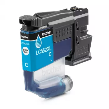 Tintenpatrone Brother LC552XLC, Original Cyan-Pigmenttinte, Einzelpackung, Reichweite 1500 Seiten