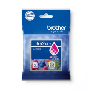 Tintenpatrone Brother LC552XLM Original Magenta, pigmentbasierte Tinte, Reichweite 1500 Seiten, Einzelpackung