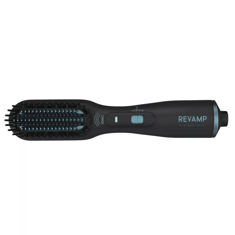 Revamp Progloss Deepform gerade & Style Blow Heißluftbürste Warm Schwarz 550 W 3 m